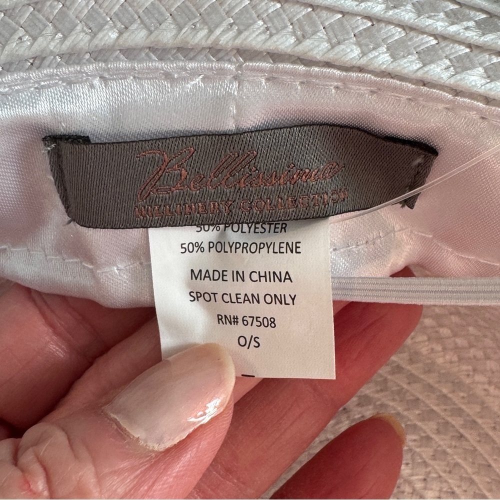 Bellissima Floral Overlay Dressy Derby Hat NWT - Picture 4 of 10